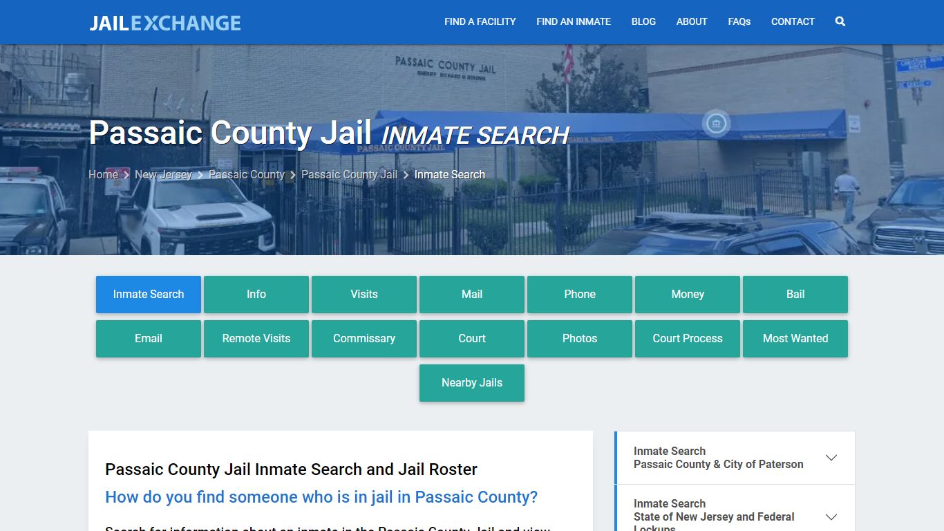 Inmate Search: Roster & Mugshots - Passaic County Jail, NJ - Jail Exchange